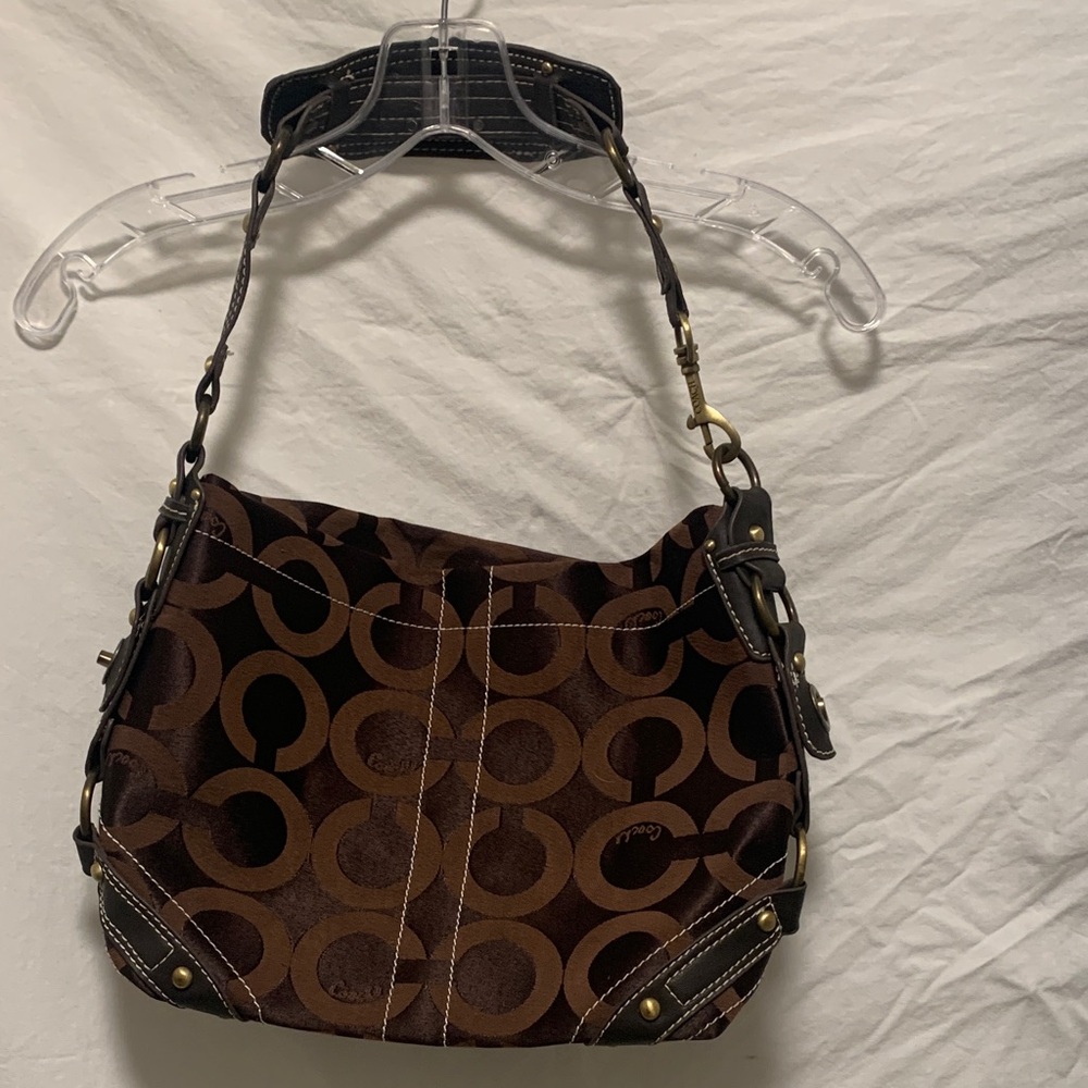 Coach Two Tone Brown Shoulder Bag VGUC